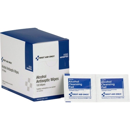 First Aid Only First Aid Alcohol Cleansing Pad, Refill, 100/BX, PK100 FAOH305